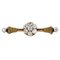 Russian Gold Brooch 56 Assay Value with Diamonds, Petersburg, 1917, Image 1