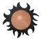 Vintage Sunburst Convex Mirror in Resin and Ceramic, Image 5
