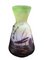 Art Deco Glass Paste Vase with Grasshopper Decor 1