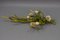 Applique a due luci con bouquet di fiori bianco papavero e verde grano, Italia, anni '60, Immagine 14