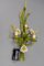 Applique a due luci con bouquet di fiori bianco papavero e verde grano, Italia, anni '60, Immagine 15