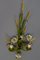 Italian Toleware White Poppy and Wheat Green Floral Bouquet Two-Light Sconce, 1960s 9