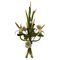 Applique a due luci con bouquet di fiori bianco papavero e verde grano, Italia, anni '60, Immagine 1