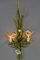 Italian Toleware White Poppy and Wheat Green Floral Bouquet Two-Light Sconce, 1960s 4