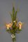 Italian Toleware White Poppy and Wheat Green Floral Bouquet Two-Light Sconce, 1960s, Image 5