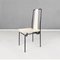 Italian Modern Chairs in White Leather by Adalberto dal Lago for Misura Emme, 1980s, Set of 4 3