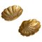 Mid-Century Shell-Shaped Soap Dishes in Gilt Bronze, Italy, 1950s, Set of 2 1