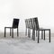 Mesa de comedor LC6 atribuida a Le Corbusier para Cassina y sillas de cuero negro de Matteo Grassi, años 90. Juego de 5, Imagen 12