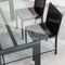 Mesa de comedor LC6 atribuida a Le Corbusier para Cassina y sillas de cuero negro de Matteo Grassi, años 90. Juego de 5, Imagen 9