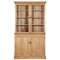 English Glazed Pine Bookcase with Showcase, 1880s 1