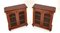 French Side Bookcase Cabinets in Walnut, 1880s, Set of 2 3
