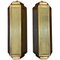 Large Art Deco Style Brass Wall Lights, 1980s, Set of 2 1
