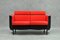 Rotes Vintage 2-Sitzer Sofa 2