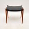 Vintage Danish Teak and Leather Stool attributed to Niels Moller, 1960s 2