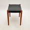 Vintage Danish Teak and Leather Stool attributed to Niels Moller, 1960s, Image 4