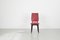 Kitchen Chair with Red Synthetic Leather Cover, 1960s 8