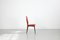 Kitchen Chair with Red Synthetic Leather Cover, 1960s, Image 7