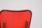 Silla de cocina con tapicería de cuero sintético rojo, años 60, Imagen 11