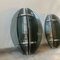 Space Age Italian Glass and Chromed Metal Wall Sconces attributed to Veca, 1970s, Set of 2, Image 8