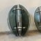 Space Age Italian Glass and Chromed Metal Wall Sconces attributed to Veca, 1970s, Set of 2, Image 7