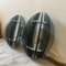 Space Age Italian Glass and Chromed Metal Wall Sconces attributed to Veca, 1970s, Set of 2 5