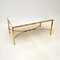 Vintage French Brass and Marble Coffee Table, 1970s 2