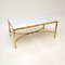 Vintage French Brass and Marble Coffee Table, 1970s, Image 2