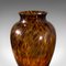 Large Vintage Italian Amber Flower Vase, 1970s 8