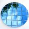 Postmodern Round Blue-Gray Wall Mirror Andromeda by Nanda Vigo, Italy, 1976 9