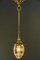 Lampe à Suspension Art Déco avec Sahde en Verre Taillé Antique, Vienne, 1920s 5