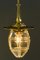 Lampe à Suspension Art Déco avec Sahde en Verre Taillé Antique, Vienne, 1920s 13