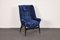 Vintage Silk Velvet Armchair-Club Chair by Júlia Gaubek, Hungary, 1976, Image 1