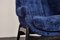 Vintage Silk Velvet Armchair-Club Chair by Júlia Gaubek, Hungary, 1976 18