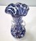 Vintage Blue Murano Glass Vase attributed to Fratelli Toso with Murrines, Italy, 1960s 11