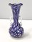 Vintage Blue Murano Glass Vase attributed to Fratelli Toso with Murrines, Italy, 1960s, Image 1