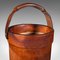 Tall Vintage English Umbrella Stand in Leather, 1930s, Image 6