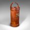 Tall Vintage English Umbrella Stand in Leather, 1930s, Image 1