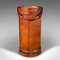 Tall Vintage English Umbrella Stand in Leather, 1930s, Image 4