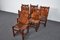 Vintage Handmade Safari Oak & Leather Chairs, Hungary, 1970s, Set of 6 1