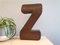 Large Industrial Portuguese Wooden Block Signage Letters M O Z, 1950s, Set of 3, Image 10