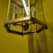 Lanterna da ingresso in ottone con 3 punti luce, anni '70, Immagine 5