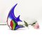 Postmoderne Dekorative Fischfigur aus farbigem Muranoglas von La Murrina, Italien, 1980er 2