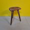 French Wooden Farmers Tripod Stool, 1950s 2