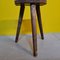 French Wooden Farmers Tripod Stool, 1950s 4