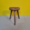 French Wooden Farmers Tripod Stool, 1950s 1