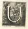 Luigi Vanvitelli, Letter U, Etching, 18th Century 1