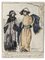 Luigi Bompard, Elegant Ladies, Watercolor and Ink, 1920s, Image 1