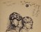 Mino Maccari, Mother and Child, Drawing, Mid 20th Century 1