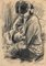 Mino Maccari, Feeding Time, Drawing, Mid 20th Century 1