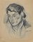 Mino Maccari, Porträt, Kohle & Tinte, Mitte des 20. Jahrhunderts 1